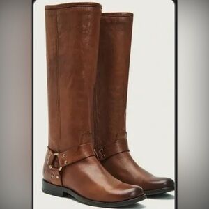 Frye Phillip harness brown leather boots. 7.5